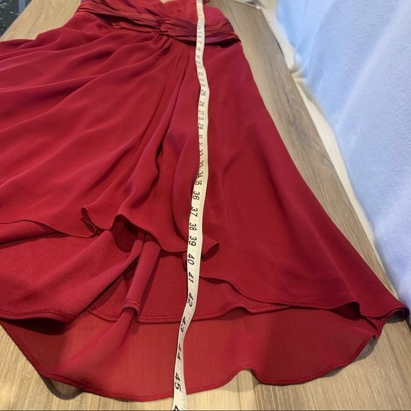 LONDON TIMES Sheer Sleeveless Dress Cranberry Size 4 - Picture 13 of 13